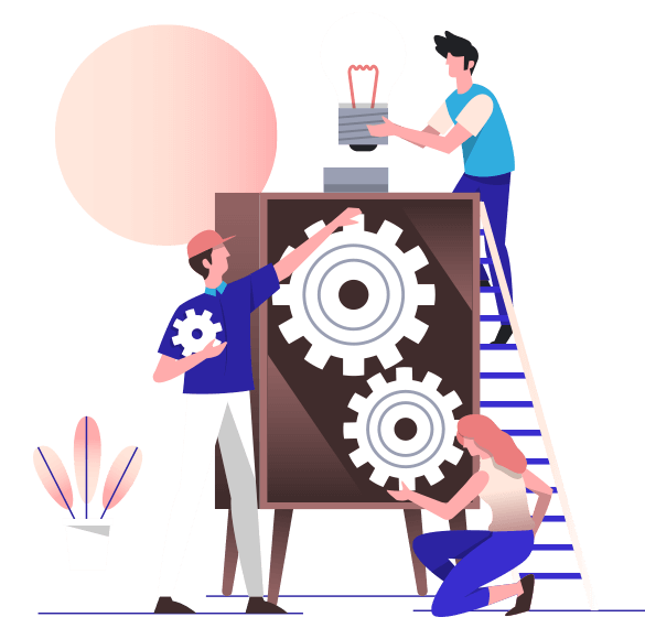 Illustration representing workflow automation and operational efficiency